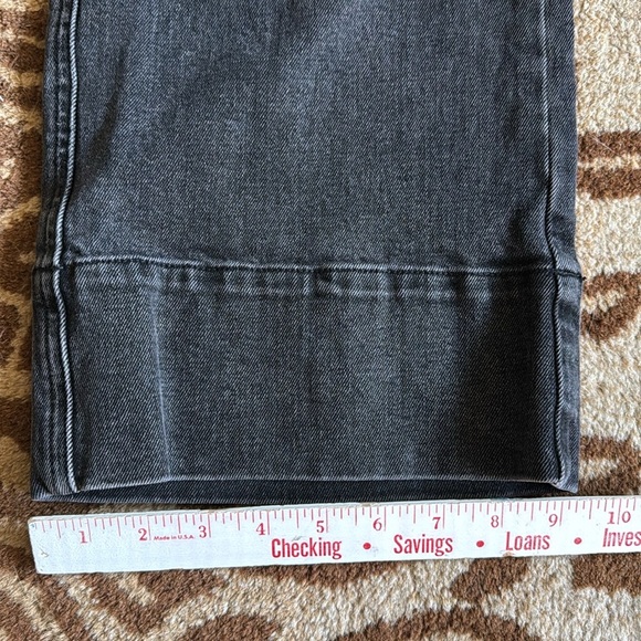 Current/Elliott 'The Wide Leg' jeans Women’s 30 black wash Carpenter pants - Picture 11 of 11